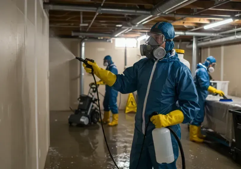 Basement Sanitization and Antimicrobial Treatment process in Comfort, TX